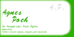agnes poch business card